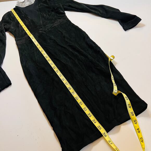 Fashion Nova Another Dream Mock Neck Suede Dress Size S Small NWT Black - Picture 9 of 10